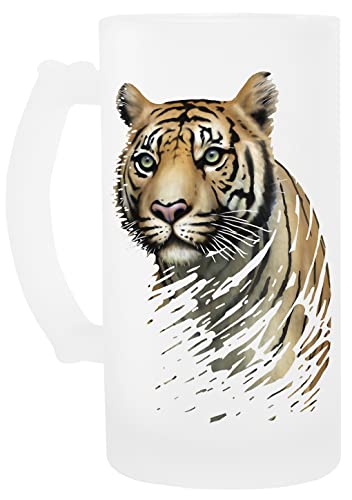 Tiger Glas Bier Becher Beer Mug von luxogo