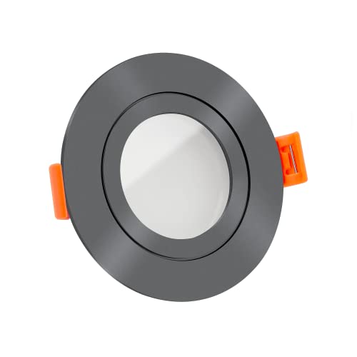 luxvenum Smart Home LED Einbaustrahler IP44 24V 6W - 1x dimmbare LED Deckenleuchte flach nur 25mm, 120° Abstrahlwinkel, 90 CRI, Deckenspots für Badezimmer, Außenbereiche, Farbe Anthrazit, 2700K luxvenum Smart Home LED Einbaustrahler IP44 24V 6W - 1x dimmbare LED Deckenleuchte flach nur 25mm, 120° Abstrahlwinkel, 90 CRI, Deckenspots für Badezimmer, Außenbereiche, Farbe Anthrazit, 2700K von luxvenum