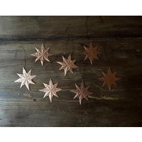 Zartes Set 7 Sterne Messing/Kupfer Foliendekor | Wandbehang von lvcernarivm