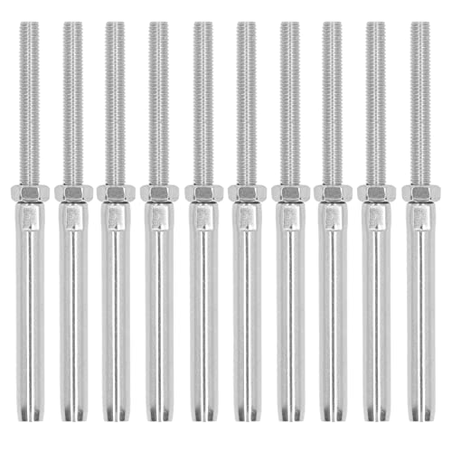 10 Stcs -Gewinde -Schwage -Lag -Schraube Edelstahl Kabelgeländer Hardware Schwage Lag Kit M6 3 mm 0,12 in keinem Bohrer benötigt für Deck Balkongeländer (M5/3mm) von lvifloae