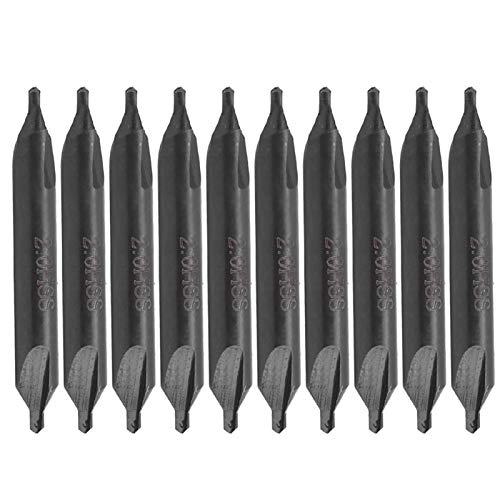 10pcs 2mm pro Typen -Mittelbohrer, Hochgeschwindigkeitsstahl, für Edelstahl- und Schimmelstahl, Mahlen der Industriefestigkeit, Wärmescheider mit verbessertem Chipflöte -Design von lvifloae