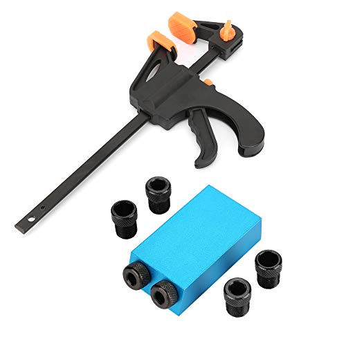 15 Grad Pocket Hole Jig Kit (8 Stück) Bohrmaschine für abgewinkelte Löcher 6 8 10mm Bit, Dübel, Schrauben bohrmaschine Holz bearbeitungs bohrer führung von lvifloae