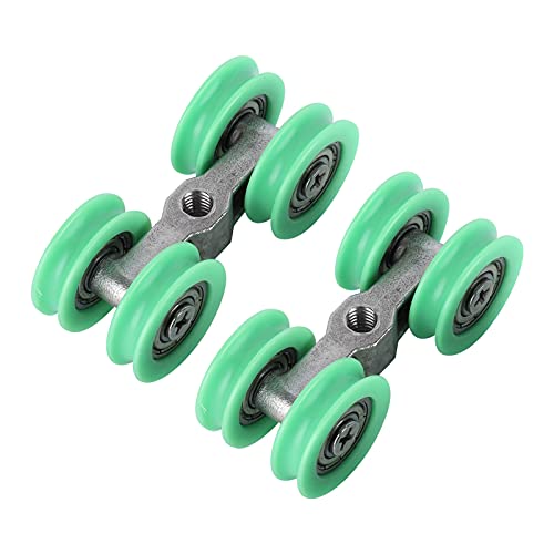 2 PCS U -förmige, Edelstahl -Duschtürrollen Ruhige Ersatzteile, 4 Rollen kleine Lager, lebige und einfache Installation, können herumgetragen werden. von lvifloae