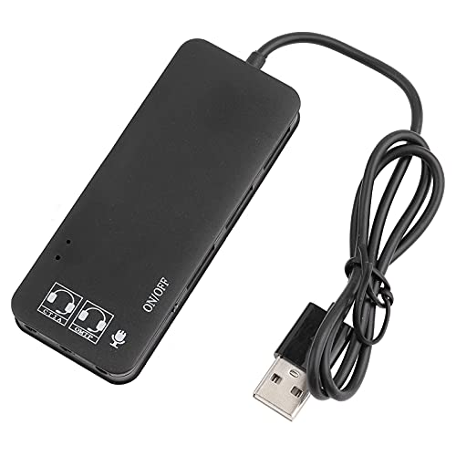 3 in 1 USB -Hub USB 2.0 3 Anschlusssplitter mit 7,1Ch -Audioadapter 0,5 m Kabel für Laptop -Tablet Ultrabook (weiß oder schwarz) (Schwarz) von lvifloae
