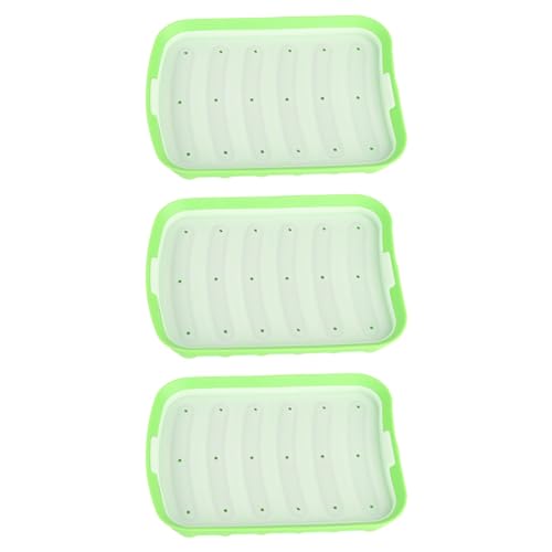 3pcs Silikonwurst Hot Dogs Form, Hochtemperatur Anti und leicht zu reinigende Maishundform, DIY -Schinken, die Schimmel machen, Wurstkuchen Babynahrung Ergänzung Backwerkzeuge rot (Grün) von lvifloae