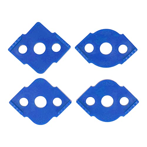 4 PCs Jig Router Vorlage Router Eckradius Holzbearbeitung runde Ecken ABS -Positionierer rot für rechte Winkel Photo Frames Tische Hocker Holzbretter (Blau) von lvifloae