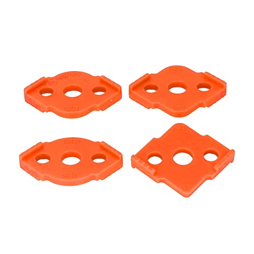 4 PCs Jig Router Vorlage Router Eckradius Holzbearbeitung runde Ecken ABS -Positionierer rot für rechte Winkel Photo Frames Tische Hocker Holzbretter (Orange) von lvifloae