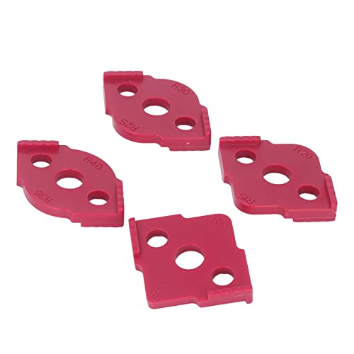 4 PCs Jig Router Vorlage Router Eckradius Holzbearbeitung runde Ecken ABS -Positionierer rot für rechte Winkel Photo Frames Tische Hocker Holzbretter (Rot) von lvifloae