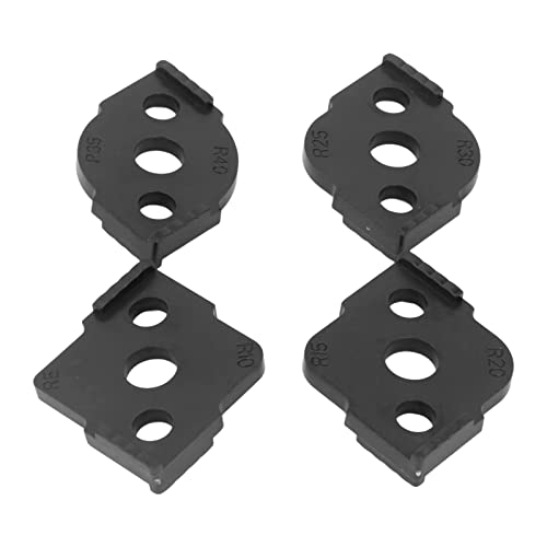 4 PCs Jig Router Vorlage Router Eckradius Holzbearbeitung runde Ecken ABS -Positionierer rot für rechte Winkel Photo Frames Tische Hocker Holzbretter (Schwarz) von lvifloae