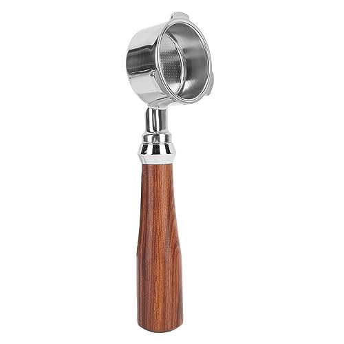 51 mm bodenloser mobiler Filter Edelstahl Espresso Mobile Filter Kaffee Edelstahlgriff geeignet für Donongling Patrice Cub Netase Kaffeemaschine geeignet (E klassisches Rosenholz) von lvifloae