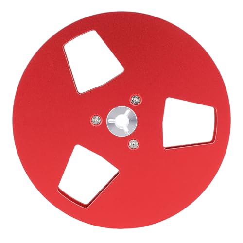 5in 3hole Aluminium leere Klebeband -Reel -Verformungsreformation Resistant NAB Flansch Konstruktion Offene Klebeband -Rollenträger 1/4in -Kassettenstuder Revox (Rot) von lvifloae
