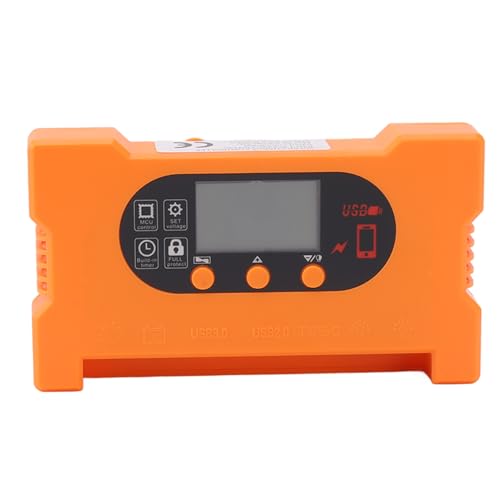 60A Solar Ladungscontroller mit Typ C Schneller Ladedoal -USB -Anschlüsse Kein Batterie -Direktantrieb Support Auto 12V 24V Lead Li Ion LifePo4 Schutz Plug und Play DC5521 (40a) von lvifloae