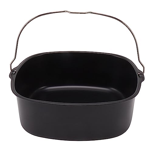 8 -Zoll -Frittyer -Kuchenwürfelpfanne, Kuchen Eimer für Fritteuse -Zubehör Metall Non -Stick -CoatingFryer Backform mit Griff kompatibel mit den meisten Deepfryern, Öfen und (8in) von lvifloae
