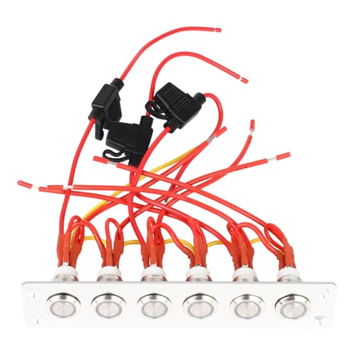 Bootsschalter Panel Pre -Wired 6 Gang -Rocker -Switches Pub -Taste -Tafel mit Modifikation Blaue LED -Leuchten Einschalten aus dem Marine für das Auto RV Yacht 12V TO24V DC Bootsschalter Panel Pre -Wired 6 Gang -Rocker -Switches Pub -Taste -Tafel mit Modifikation Blaue LED -Leuchten Einschalten aus dem Marine für das Auto RV Yacht 12V TO24V DC von lvifloae