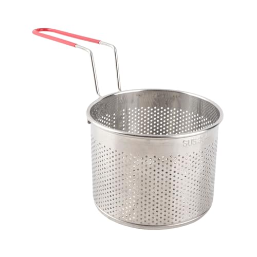 Deep Fryer Basket, Oil Strainer for Deep Fryer, Circular Pasta Strainer, 304 Stainless Steel with Heat- Handle, Kitchen Frying Tool for Chips, Pasta and Vegetables, 20cm (12cm / 4.72in) von lvifloae