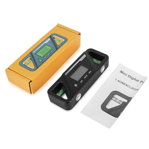 Digitaler Torpedo Horizontaler Winkel -Protraktor -ABS 90 Grad Orange Stahl Torpedo Horizontaler Lehrgang für Konstruktion und mechanische Installation geeignet (Schwarz) von lvifloae