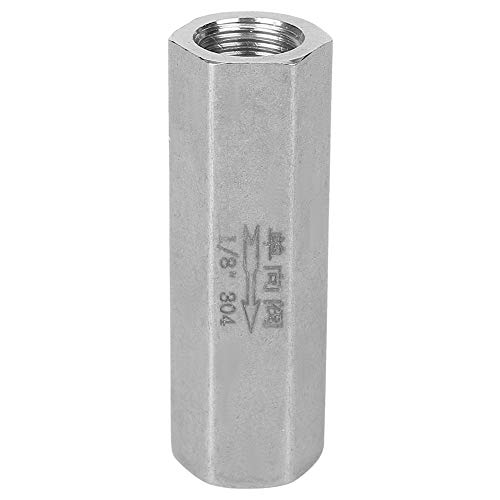 Edelstahl Hex BSPP Weibfaden-Rückschlag ventil 1/2 Zoll Einweg-Luft-Wasser-Öl-Rückschlag ventil mit Innen gewinde für Rohr verbindung Kraftstoff-Gas-Wasser-Öl-Systeme (1/8 ") von lvifloae