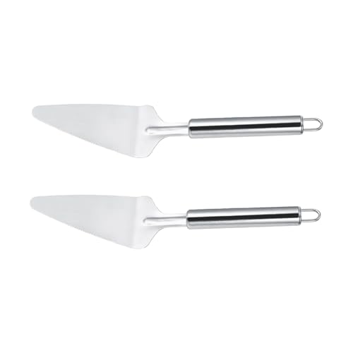 Edelstahl Multifunktional Dreieck Pizza Messer Spatel gezackter Kantenspatel und Kuchenschneidemesser Küche Essentials zum Schneiden und Servieren von Desserts 2 Stücke von lvifloae