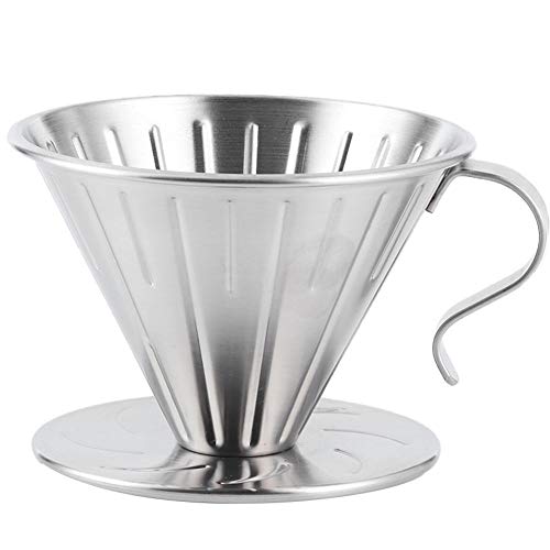 Food Grade 304 Edelstahl aus Kaffeekanne konischem Filterhalter wiederverwendbares Kaffeemaschinen -Accessoire Safe, Hygiene, Proof, langlebige Nutzung in Home Office (L 41-47) von lvifloae