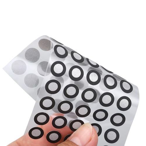 LVIFLOAE 3D -Scanmarkierung 3D Tracking Point Referenzpunkt Aufkleber ID 6mm OD 10 mm hohe Reflexion Starke Adhäsions -Tracking -Referenzmarkierung 1 Set von 20 Blättern von lvifloae