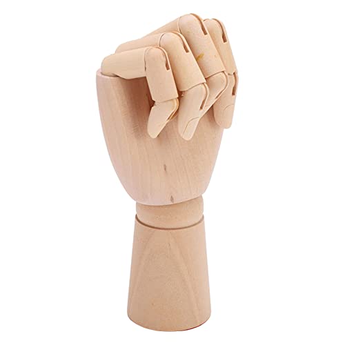 Lvifloae Holz Schaufensterpuppe Hand flexible Gelenke Finger Schaufensterpuppen Hand für Wohnkernschreibungen fotografie Requisiten skizzieren (18CM wooden hand (child's right hand)) von lvifloae