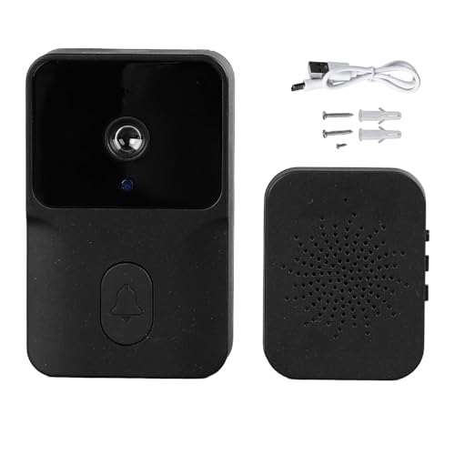 Lvifloae Intelligente Video -Türklingel -Kamera WiFi Wireless Security Gegengebung mit 19 Musikoptionen IR Nacht Vision Clear Video Call Voice Voice Change -Funktion für die (Schwarz) von lvifloae