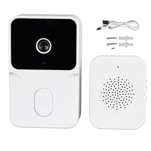 Lvifloae Intelligente Video -Türklingel -Kamera WiFi Wireless Security Gegengebung mit 19 Musikoptionen IR Nacht Vision Clear Video Call Voice Voice Change -Funktion für die (Weiß) von lvifloae