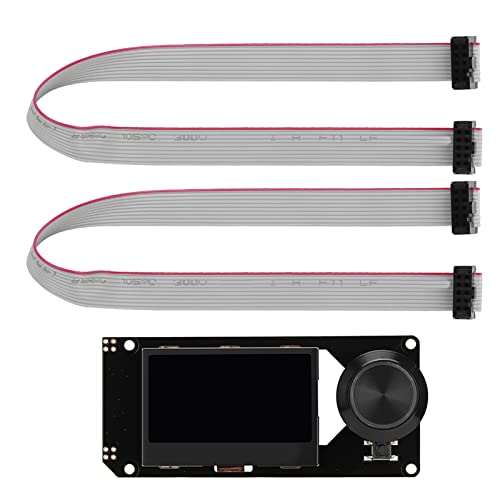 MKS 12864 LCD -Display für 3D -Drucker -RGB -Bildschirm mit vorderem SD -Slot und -Codierer, Compact DIY Control Panel Support Marlin Firmware Black, 3 Styles (Schwarz auf RGB) von lvifloae