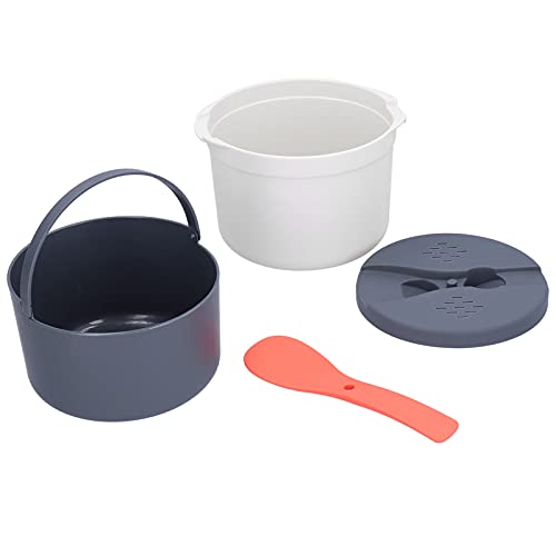 Mikrowave -Reisdampfer 2 Tier Lunchbox Hitzebeständiger Lebensmittelbehälter mit Deckel Stapelbares Mahlzeitenzubereitung Mikrowelle sicher zum Erhitzen von Lebensmitteln Gemüse Mikrowave -Reisdampfer 2 Tier Lunchbox Hitzebeständiger Lebensmittelbehälter mit Deckel Stapelbares Mahlzeitenzubereitung Mikrowelle sicher zum Erhitzen von Lebensmitteln Gemüse von lvifloae