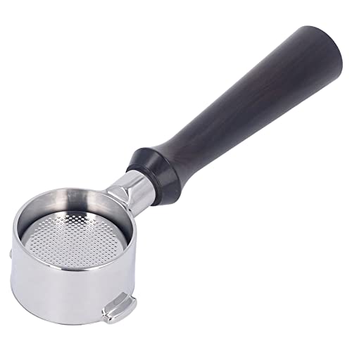 Professioneller 51 -mm -Portafilter mit 2 Ohrenboden bodenloser Holzgriff 304 Edelstahlfilterkorb für Eco310 C1 Kaffee -Espresso (F Sandalwood) von lvifloae