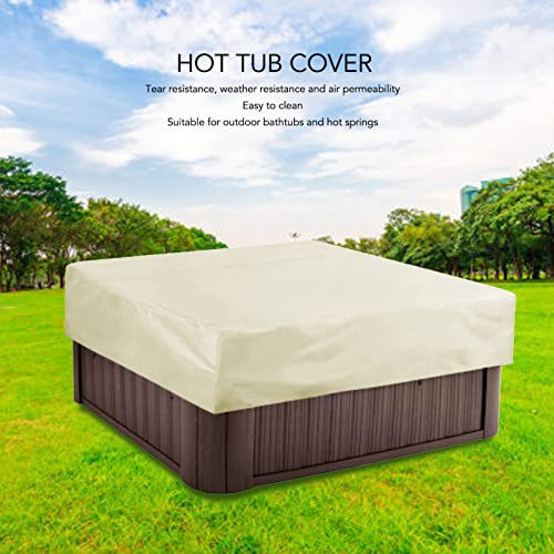 Square Badewanne Regensicheres Abdeckung Staubbedeckung Spa Bad 190 Silberbeschichtete Polyester Taft 207*207*30cm einfach zu speichern, geeignet für den Außenwolk das geeignet ist (207*207*30 cm) von lvifloae