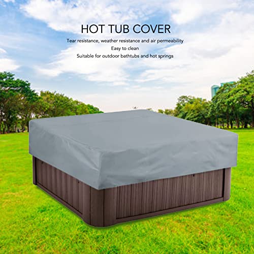 Square Badewanne Regensicheres Abdeckung Staubbedeckung Spa Bad 190 Silberbeschichtete Polyester Taft 207*207*30cm einfach zu speichern, geeignet für den Außenwolk das geeignet ist (207*207*30 cm) von lvifloae
