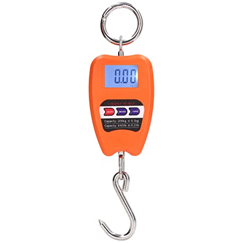 Tragbare elektronische Waage 200kg hohe Präzision Gepäck waage OCS 200 LCD Großbild schirm Haken hängen zum Wiegen von Gepäck paketen und Kilogramm-Pfund-Einheit-Umrechnung von lvifloae