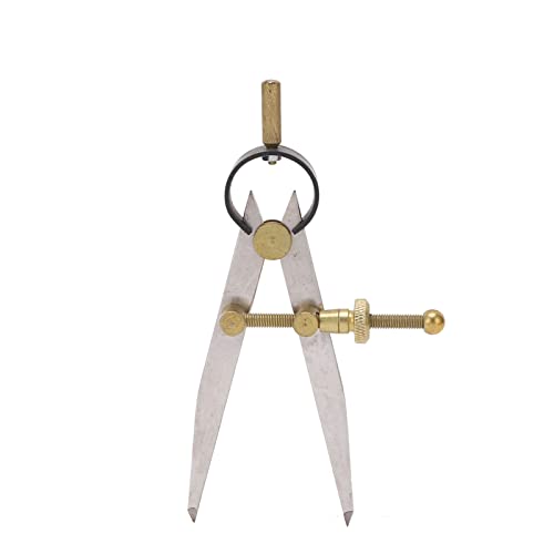 Zirkel Geometrie-Werkzeug Zeichenzirkel für Kunst Flügelförmiger Trenner Hochpräziser, goldfarbener, verstellbarer, feststellbarer Ledertrenner, geeignet für DIY-Lederarbeiten, (250 mm) von lvifloae