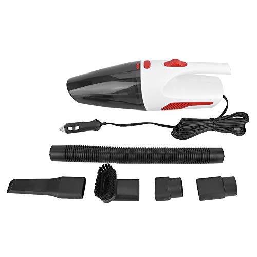 lvifloae 120W Auto -Staubsauger Kabelmesser Reiniger Handheld Vakuum Nass trockener Gebrauch 12 -V -Absaugreinigungsgerät enthalten 5 Düsenschlauch für Car Trucks Boote Schwarz (Weiß) von lvifloae