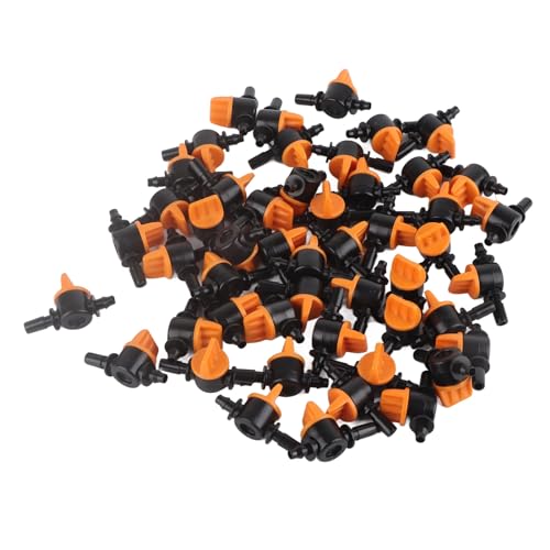 lvifloae 50pcs Tropfbewässerungsventil 4/7 mm Außendurchmesser 6 mm/0,2 Zoll Tropfbewässerungsschaltventil Gartenwasserrohranschluss für Verschiedene Pflanzen geeignet von lvifloae