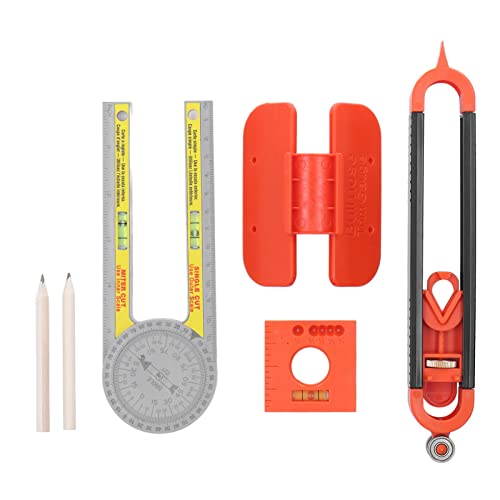 lvifloae 6pcs Scribing -Werkzeug Protraktorwinkelschreiber Messung Lineal Pencil Set Kit Scribing Tool geeignet mit Blasenpegel von lvifloae