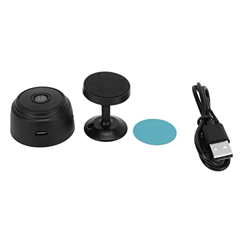 lvifloae A9 Home -Kamera mit magnetischer Rückdecke HD WiFi Indoor Outdoor -Kamera für Home Office Courtyard Haustiere kompatible iOS Android -Programm anzeigen mit integriertem Akku (Schwarz) von lvifloae