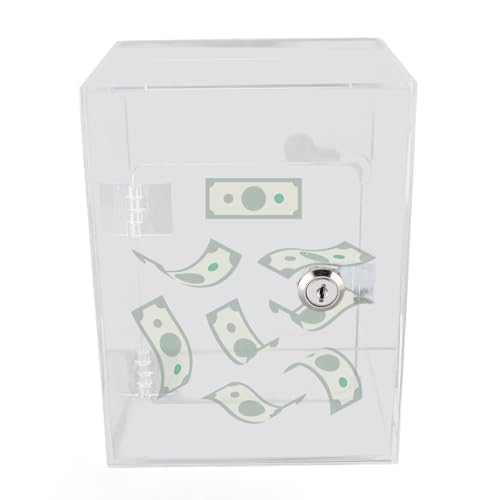 lvifloae Clear Money Bank große Kapazitätsabfall widerstandsfähiger transparenter Stimmzettel Tippbox Acrylmünze für Kinder Erwachsene Typ 2 (Gelb) von lvifloae