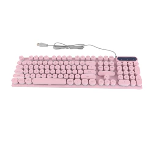 lvifloae Cyber Pink K500 Punk Mechanical Keyboard Rounded Character Translucent Keycaps Mixed Color RGB Backlighting TypeC Interface Compatible with Laptops Desktops and AIO PCs (Pink) von lvifloae