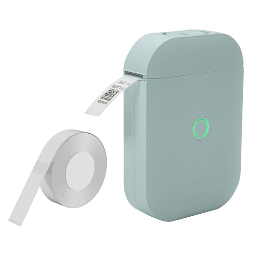 lvifloae D11 Etikettendrucker, Taschen-Smartphone, Gap-Etikettendrucker, BT, kabelloser Thermodruck, 203 DPI-Unterstützung, 15 mm Breite, Klebeetikett, DIY-Datum, Tagebuch, (Grün) von lvifloae