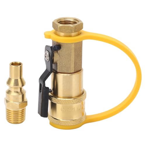 lvifloae Gas Schnellanschluss -Gasadapter mit Absperrventil -RV -Schlauchanpassung für Outdoor -Aktivitäten von lvifloae