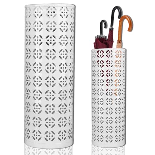 lvifloae Robuster Regenschirmständer aus Metall, Organizer für Regenschirme, stilvoller, moderner Eingangsbereich-Organizer für den Eingangsbereich des Hauses, Gold, 42 x 15 x 15 (S) von lvifloae