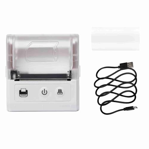 lvifloae Tragbarer Mini -Thermo -Quittungsdrucker 2 Zoll 57 mm drahtloser Bluetooth -USB -POS -Drucker mit 80 mm S High Speed ​​203DPI Beinhaltet 1 Rollpapier für das Einzelhandelsgeschäft (Weiß) von lvifloae