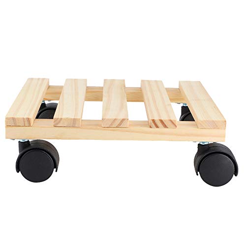 lvifloae quadratisch hölzerne blumpot Rack blumpflanztopf Basis Roller blumpot tablett bewegungsschale rackhalter mit universalen n kastern für Garten Balkon am Büro von lvifloae