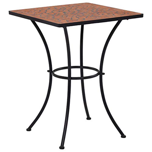 Gartentisch für den Außenbereich, Esstisch, Mosaik-Tisch für Café, Keramik, Terrakotta, 60 cm, für Esszimmer, Außenbereich, Terrasse, Veranda von lvssiao