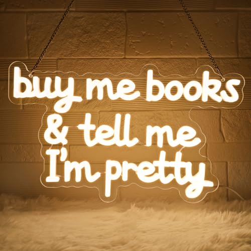 Lxmoneon Buy Me Books and Tell Me I'm Pretty Neonschild warmweiß LED Neonschilder USB Lesebuch Leuchtreklame dimmbares Wörter Neon licht für Schlafzimmer Wohnheim Klassenzimmer Bibliothek Geschenke Lxmoneon Buy Me Books and Tell Me I'm Pretty Neonschild warmweiß LED Neonschilder USB Lesebuch Leuchtreklame dimmbares Wörter Neon licht für Schlafzimmer Wohnheim Klassenzimmer Bibliothek Geschenke von lxmoneon