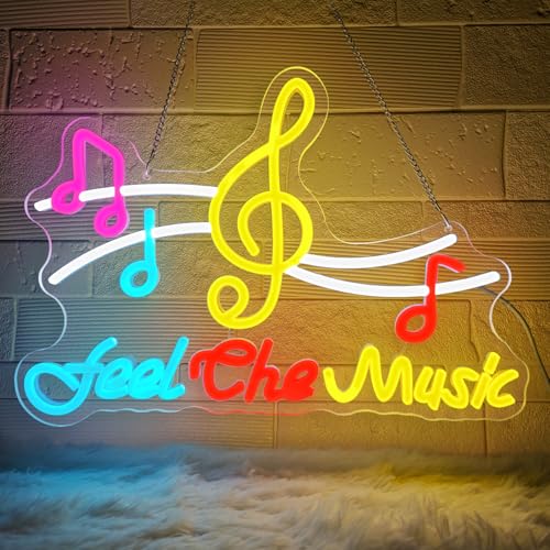 Lxmoneon Feel the Music Neon Schild bunte Musik Symbole Neonschilder für Wanddekor Musik Leuchtschilder dimmbares Musik buchstaben Neon Licht für Musikstudio Bar Schlafzimmer Klassenzimmer Party Lxmoneon Feel the Music Neon Schild bunte Musik Symbole Neonschilder für Wanddekor Musik Leuchtschilder dimmbares Musik buchstaben Neon Licht für Musikstudio Bar Schlafzimmer Klassenzimmer Party von lxmoneon