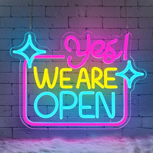 Lxmoneon Yes We Are Open Neon Schild bunte LED Open Schilder für Unternehmen USB Leuchtreklame Dimmbar Offene Neon Wandlicht für Kaffeebar Dessertladen Salon Imbiss Schaufenster Lxmoneon Yes We Are Open Neon Schild bunte LED Open Schilder für Unternehmen USB Leuchtreklame Dimmbar Offene Neon Wandlicht für Kaffeebar Dessertladen Salon Imbiss Schaufenster von lxmoneon