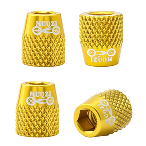 lxuebaix 4 Stück Rennrad-Bremsbacken-Schraube, Feste Mutter aus Aluminiumlegierung, ultraleichte Fahrräder, V-Brake-Blockmutter, Fahrradteilschraube, Gold von lxuebaix